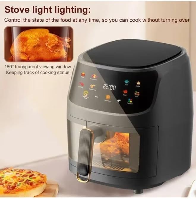 Multifunctional Digital Touch Air Fryer | 8L Capacity, 2400W | Sleek Black Kitchen Appliance