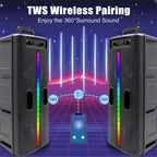 Portable 8-Inch Trolley Speaker – Bluetooth, Powerful Bass, USB/AUX Connectivity for Outdoor Events