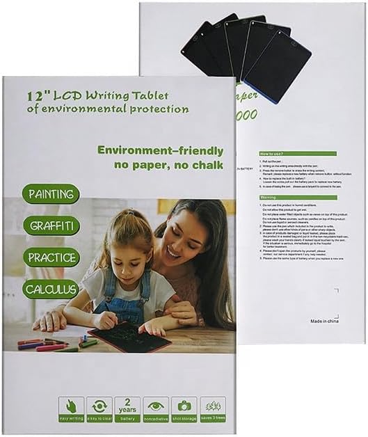 LCD Writing Board – Digital Drawing Slate with Cordless Graphics Pen | Battery-Free Portable E Writer | Educational Tablet Toy for Kids