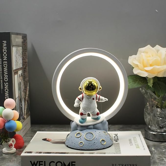 USB Plug LED Decorative Room Lights – Yoga Meditation Astronaut Modern Table Lamps | Relaxing Ambient Home Lighting