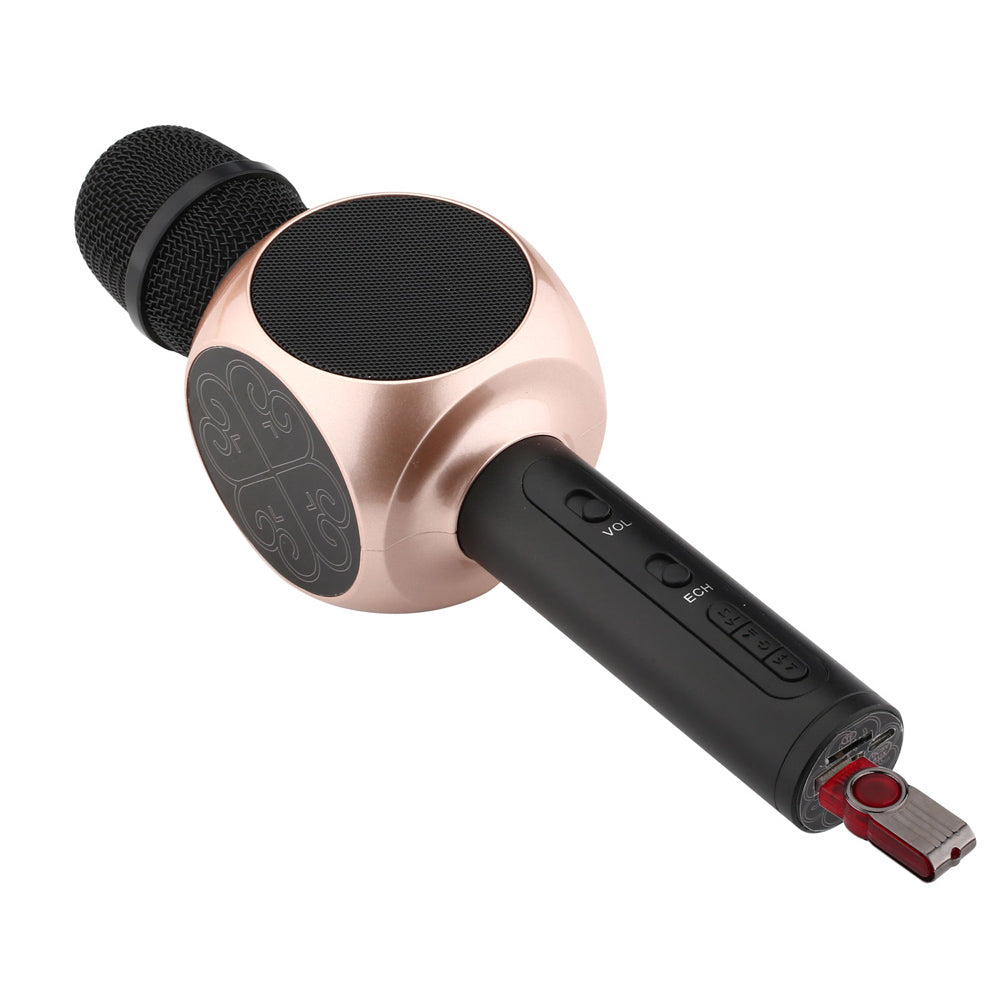 4-Hour Portable Handheld Karaoke Microphone with LED Lights | Wireless Karaoke Player for Home Parties, KTV, and Personal Singing