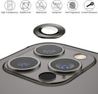 Camera Lens Protector for iPhone 13 Pro/Pro Max | 9H Tempered Glass & Metal Ring