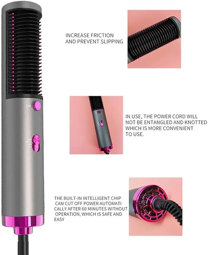3-in-1 Hot Air Brush | Dry, Straighten, and Curl | Effortless Hair Styling Made Simple