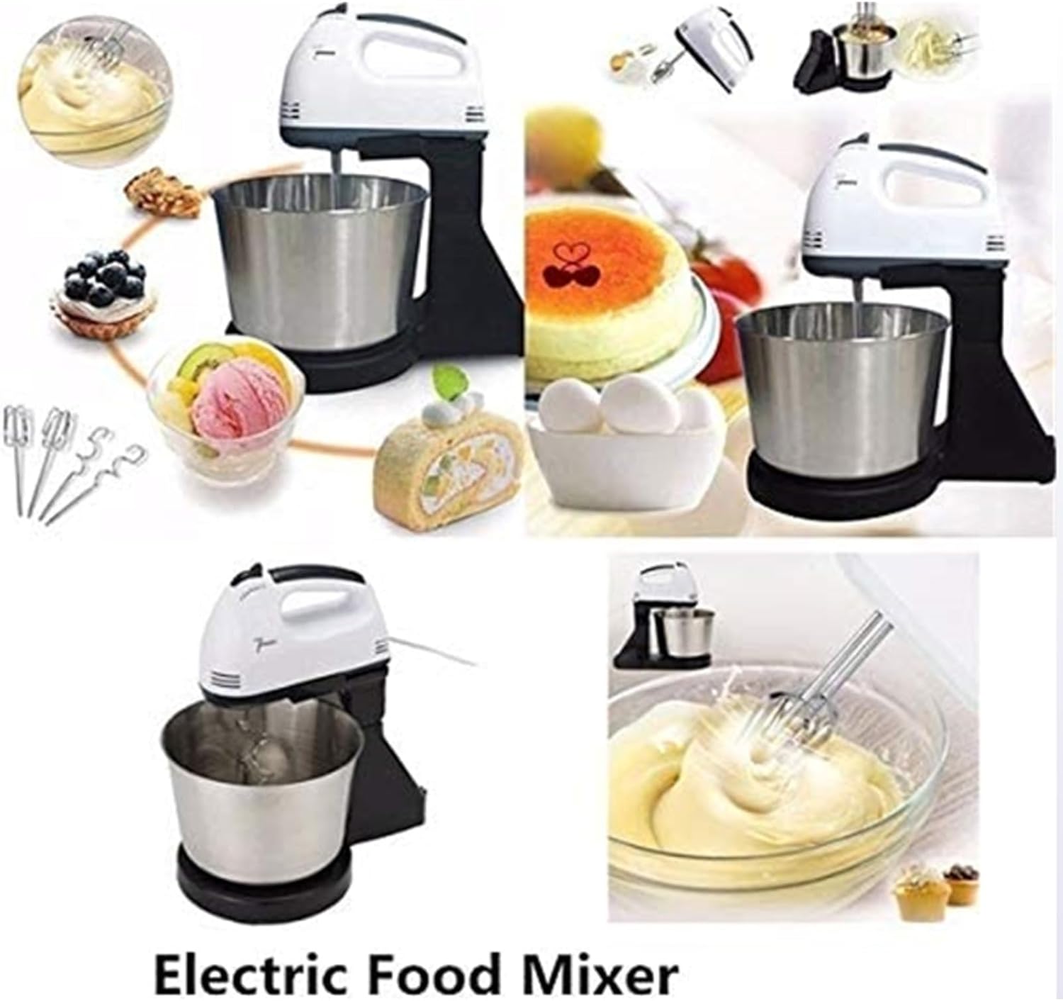 Hand Food Automatic Mixer | 7-Speed Egg Beater & Blender for Cake, Bread, & Baking