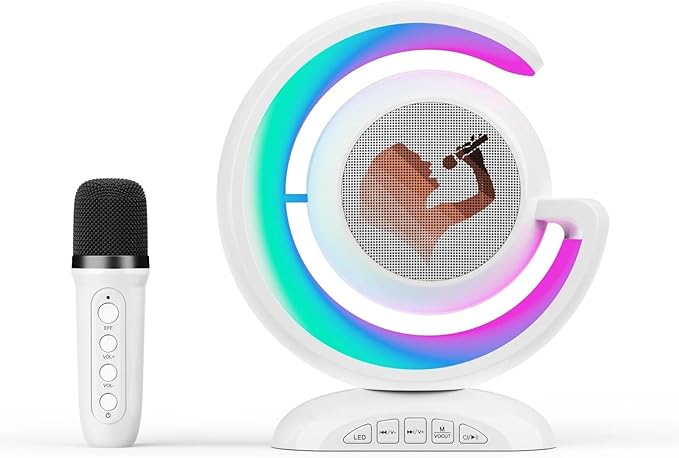 Kids Wireless Karaoke Microphone Set | Voice Changer & LED Lights for Singing Fun