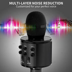 Wireless Karaoke Microphone | Bluetooth & USB Compatible | Fun for All Ages