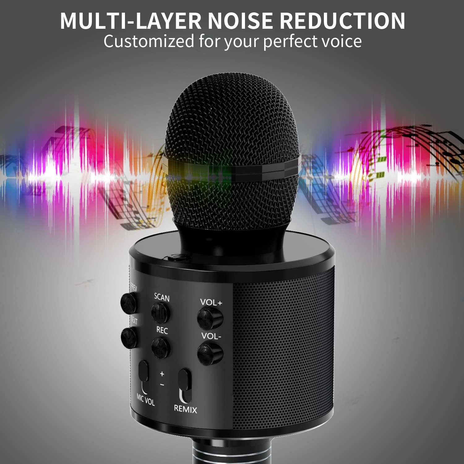 Wireless Karaoke Microphone | Bluetooth & USB Compatible | Fun for All Ages
