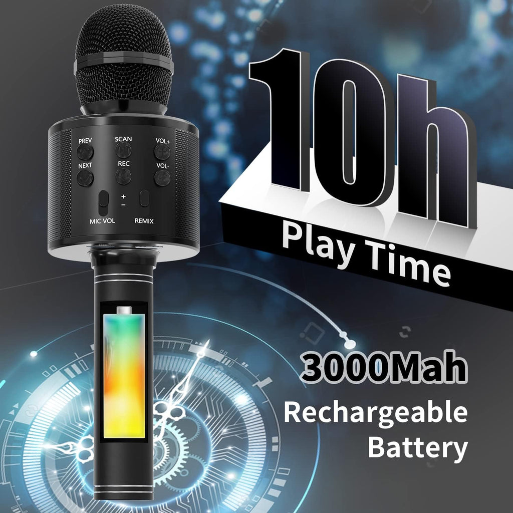 Wireless Karaoke Microphone | Bluetooth & USB Compatible | Fun for All Ages