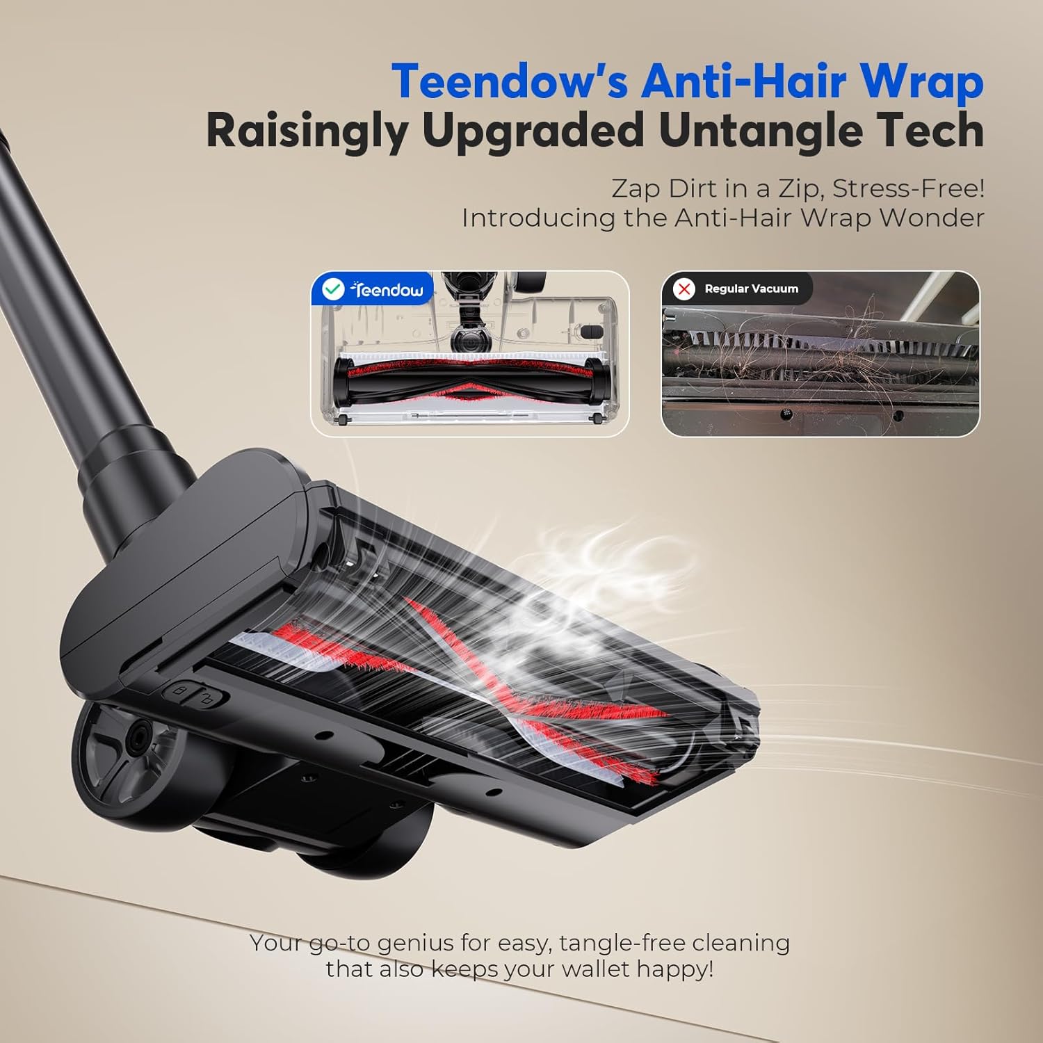 Cordless Stick Vacuum Cleaner – 2-Speed, 800W Suction, Lightweight, Perfect for Pet Hair, Home, Hard Floor, Carpet, and Car Cleaning