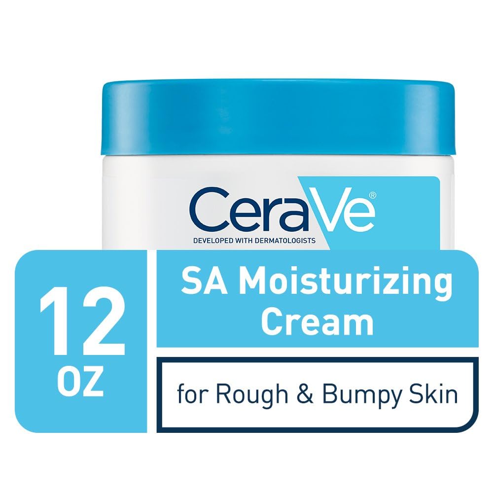 CeraVe Moisturizing Cream with Salicylic Acid. Exfoliating body cream for rough, bumpy skin with ceramides. Fragrance-free.