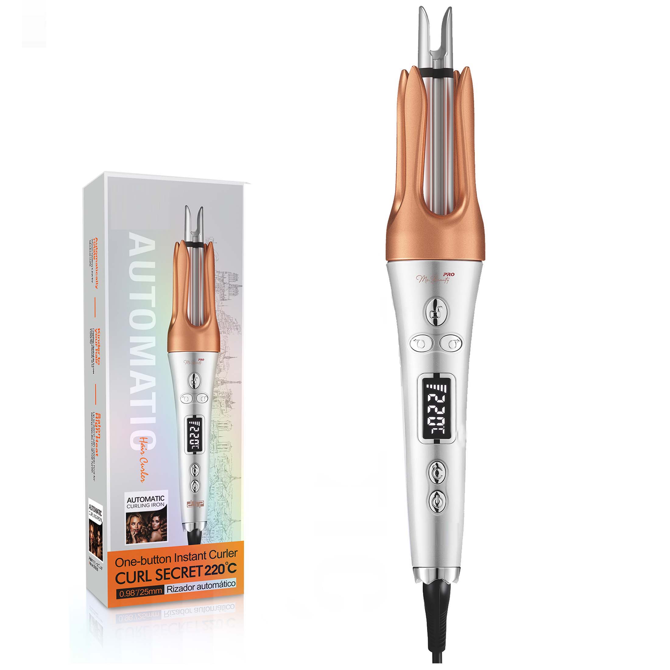 Auto Hair Curler with Ceramic-Aluminum Barrel - 360° Rotating Cord for Salon-Quality, Hair-Protecting Curls at Home