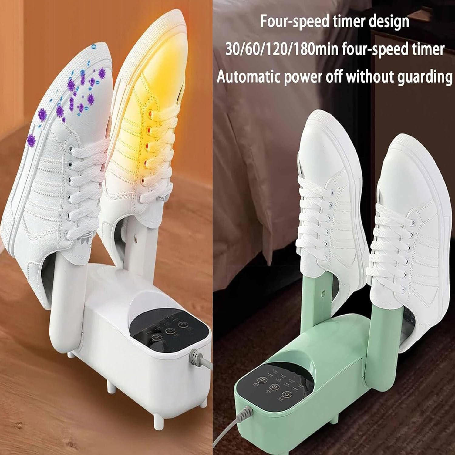 Electric Shoe Dryer with Adjustable Rack & Timer | Multi-Functional Boot & Glove Warmer | Efficient Dryer for Sweaty Shoes