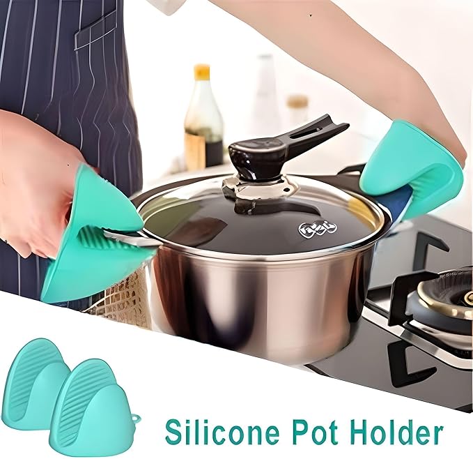 19-Piece Silicone Cooking Utensils & Knife Set | Includes Utensils, Knives, Scissors & Cutting Board with Block | Teal