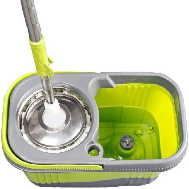 Microfiber Cleaning Flat Mop – 360° Spin Magic Easy Mop with Bucket for Multi-Surface Cleaning