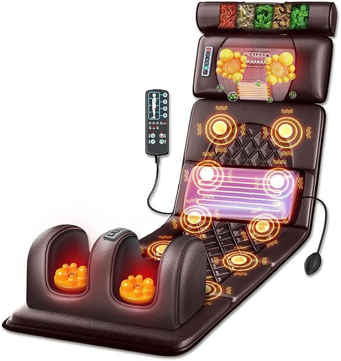Infrared Heating Massager Cushion | Therapeutic Warmth & Vibrations for Full-Body Comfort