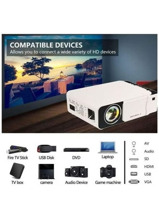 Smart 6 Full HD LED Projector | 1080P 2K 4K Portable Android WiFi Projector | 3D Home Cinema Entertainment System | Portable Cinema for Movies & Gaming