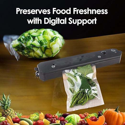 Powerful 90W Vacuum Sealer Machine | Automatic Air Sealing for Fresh Fruits, Meats, and Vegetables | Keep Food Fresh Longer