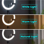14-Inch Selfie Ring Light & Tripod – Adjustable Lighting with 3 Phone Holders