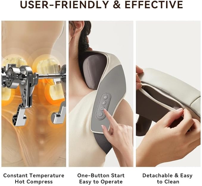 Wireless Back Muscle Relaxing Massage Pillow – Portable Neck, Shoulder, and Back Massager for Pain Relief