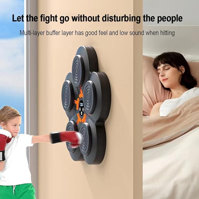 Music Boxing Machine – Electronic Smart Focus & Agility Training | Digital Boxing Target | Wall-Mounted Boxing Pad