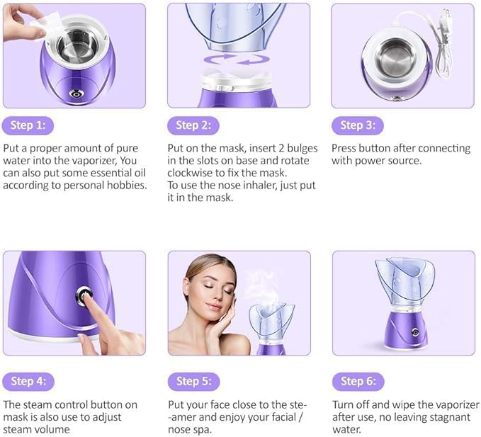 Professional Facial Steamer | Portable Spa Experience for Deep Cleansing and Hydration