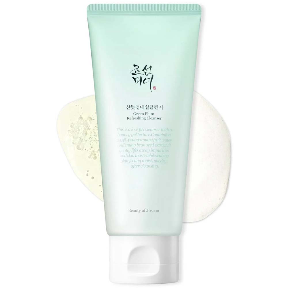 Beauty of Joseon Green Plum Refreshing Cleanser - 100ml Low pH Gel Face Wash with AHA & Green Plum Extract
