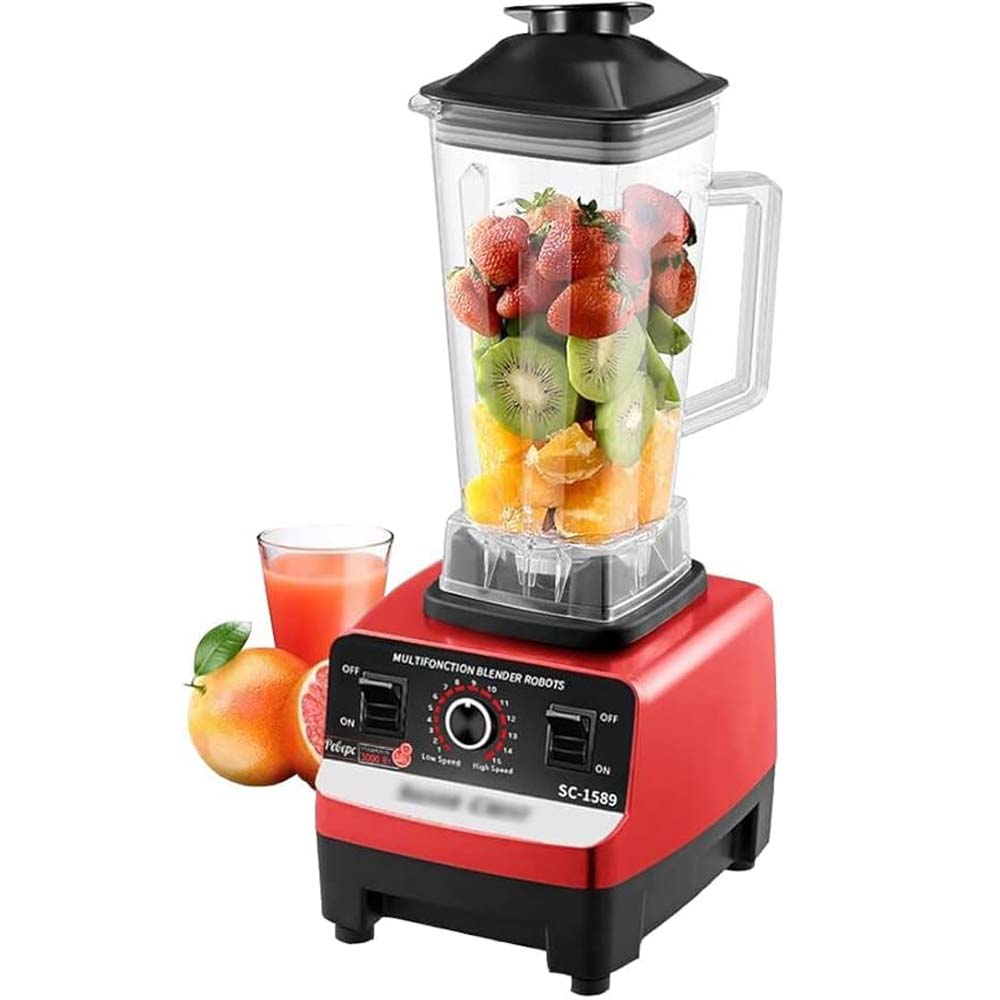 Heavy Duty Commercial Grade Blender Juicer – 6-Blade Mixer for Smoothies, Food Processing, and Ice Crushing