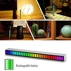 32-Bit RGB Music Rhythm Light | Sound-Activated LED Bar with Tripod Stand, Voice Control & 3D Effects for Parties, Gaming, Cars & Home Decoration