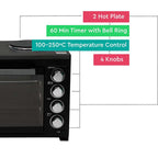 OE-1415 35L Electric Oven Toaster Grill – 6-in-1 Countertop Oven with Convection, Rotisserie, Pizza Function, Adjustable Temperature, Timer, Versatile Cooking Appliance