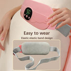 Smart Menstrual Heating Pad | 4-Gear Constant Temperature Abdominal Massager with Vibration | Warm Palace Belt for Period Cramps & Pain Relief – Pink Colour