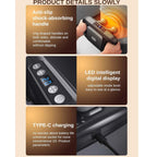 4-Head Massage Gun Deep Tissue | 20 Intensity Levels & 6 Massage Modes | Handheld Muscle Massager for Back, Neck, Shoulders, Legs & Full Body Pain Relief