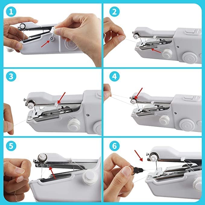 Mini Portable Handheld Sewing Machine | Cordless Electric Quick Stitch Tool for Clothes, Fabric & Travel Repairs | Lightweight, Easy-to-Use Sewing Device for Beginners