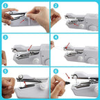Mini Portable Handheld Sewing Machine | Cordless Electric Quick Stitch Tool for Clothes, Fabric & Travel Repairs | Lightweight, Easy-to-Use Sewing Device for Beginners