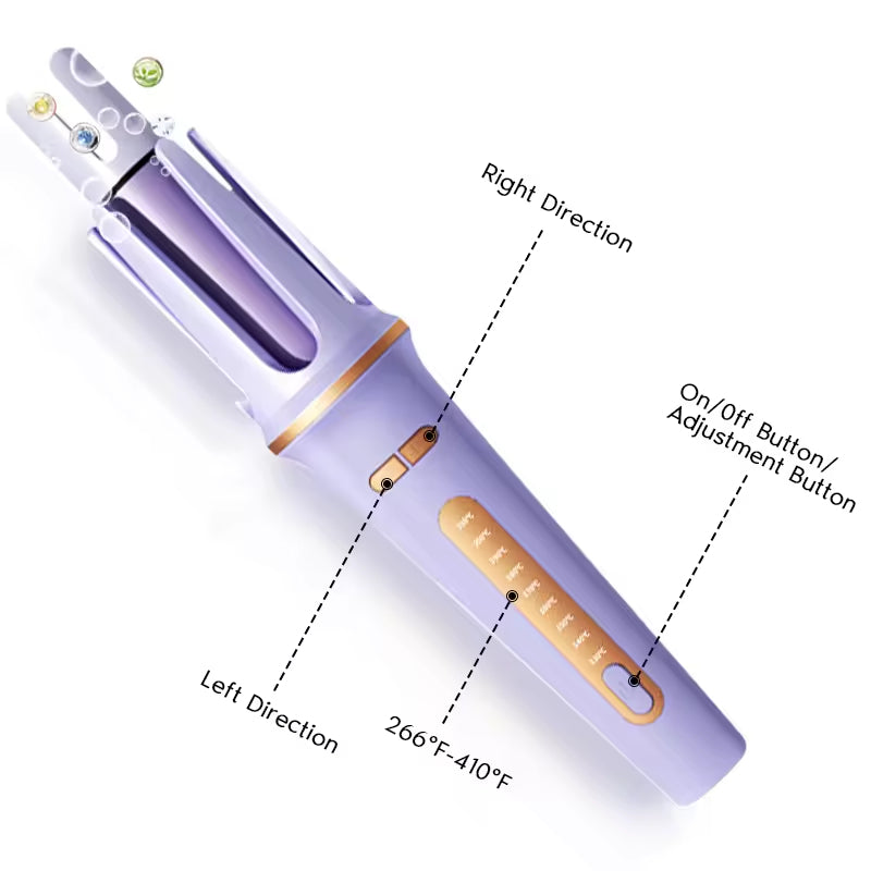 2-in-1 Electric Hair Styler – Rotating Curling Iron & Straightener Brush with Negative Ion Technology for Smooth, Shiny Hair (Multicolor Styling Tool)