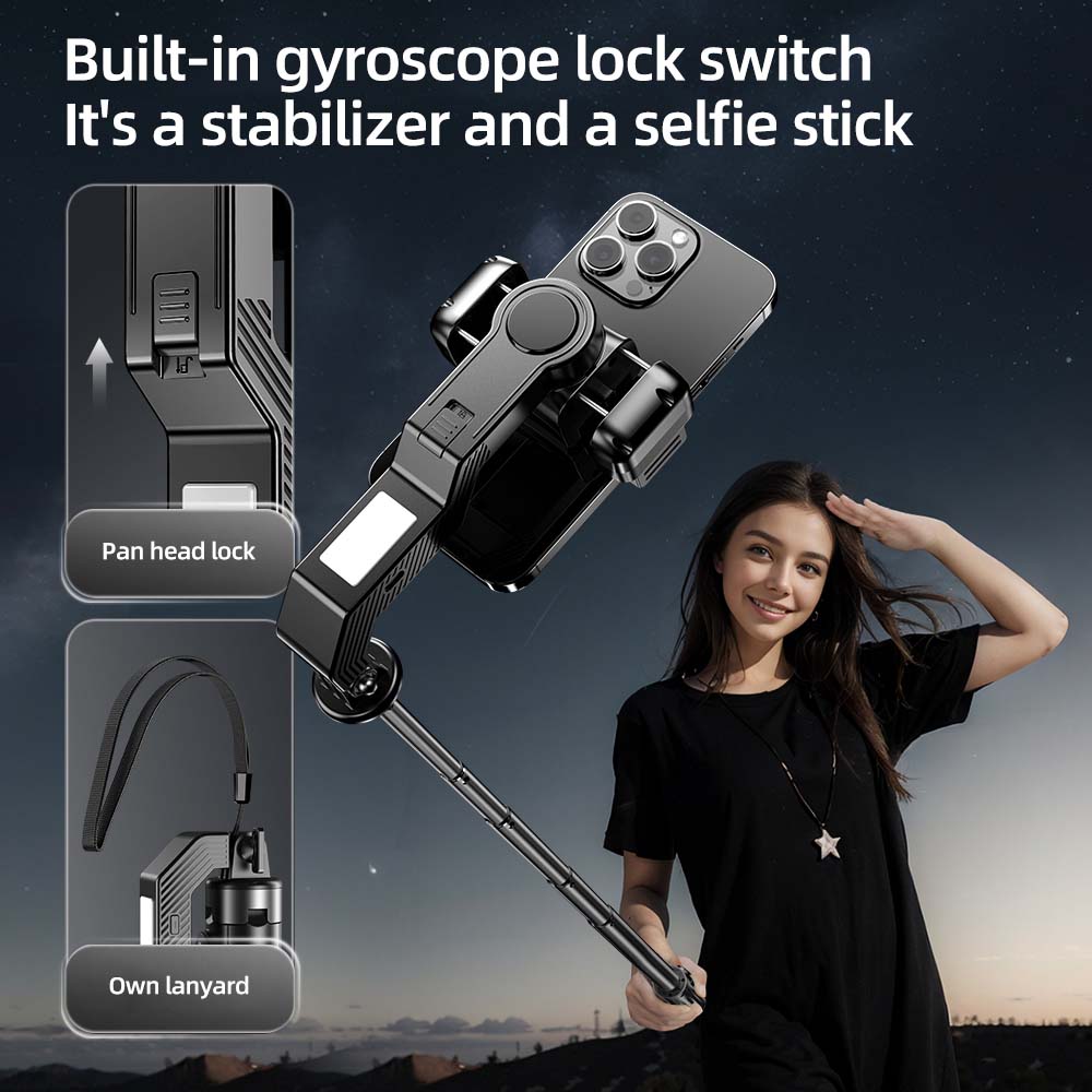 Q31 Handheld Gimbal Stabilizer | Smartphone Stabilizer with AI Face Tracking, Wireless Remote & Tripod Stand | Smooth Video for Vlogging, Live Streaming & Travel