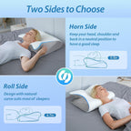 2-in-1 Memory Foam Cervical Pillow for Neck Pain Relief – Ergonomic Orthopedic Support for Side, Back & Stomach Sleepers