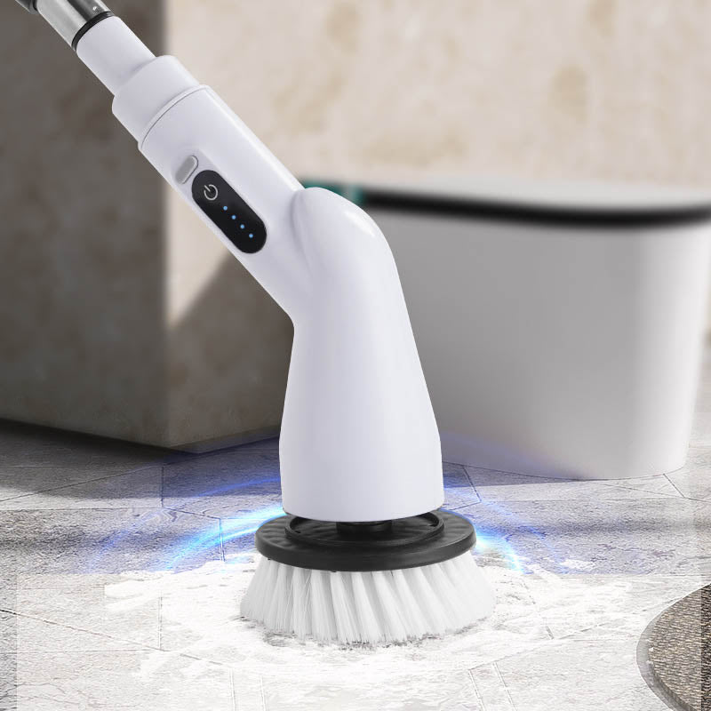 Cordless Electric Spin Scrubber | Bathroom Cleaning Brush with 7 Replaceable Heads | Powerful Shower, Tub & Tile Cleaner | Lightweight, Baby-Safe Plastic Material