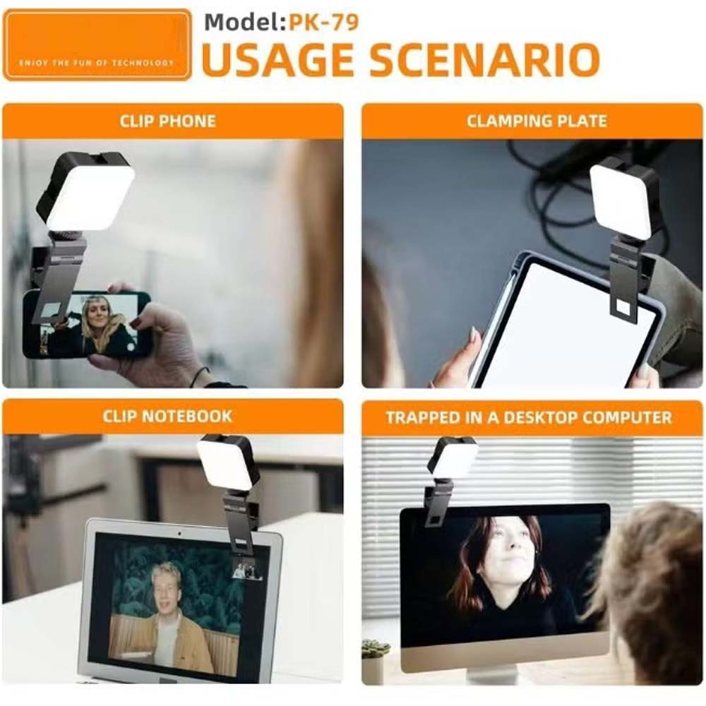 Mini LED Video Light – 6000K Adjustable Brightness 5.5W Fill Lamp with Universal Cold Shoe & Mount for DSLR Cameras, Smartphones, Laptops & Video Conferencing
