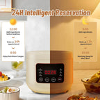 3L Smart Rice Cooker with Steamer – Multi-Functional Cooker for 3-5 People, 24H Delay Start, Includes Measuring Cup, Spoon & Steaming Tray