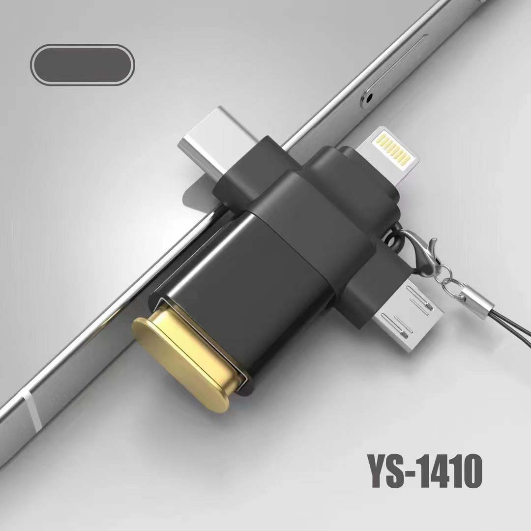 3-in-1 OTG Adapter – USB 3.0 High-Speed Hub with SD/TF Card Reader & Charging Port | Universal Connector for Smartphones, Tablets, Laptops & More