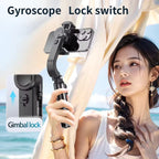 Q-30 Mini Gimbal Stabilizer | 3-Axis AI Handheld Stabilizer with Selfie Stick & Tripod | ABS & Aluminum Smartphone Stabilizer for Smooth Video & Vlogging