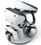 Charging Dock for PSVR2 – Dual Controller and Headphones Fast-Charging Station with Secure Cradle Design