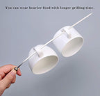 6 Pcs Kebab Skewers | Stainless Steel BBQ Skewers with Wooden Handle | Reusable Kabab Sticks