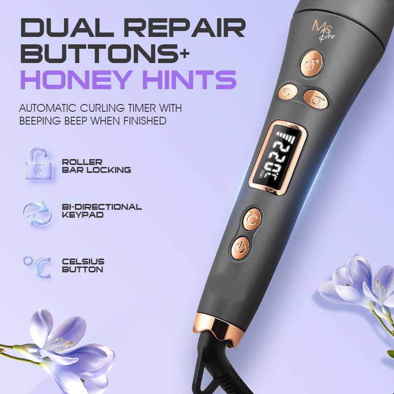 Auto Hair Curler with Ceramic-Aluminum Barrel - 360° Rotating Cord for Salon-Quality, Hair-Protecting Curls at Home