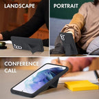 Slim Protective Case for Samsung Galaxy S21-S24 Plus | Leather Hand Strap & Kickstand | Black