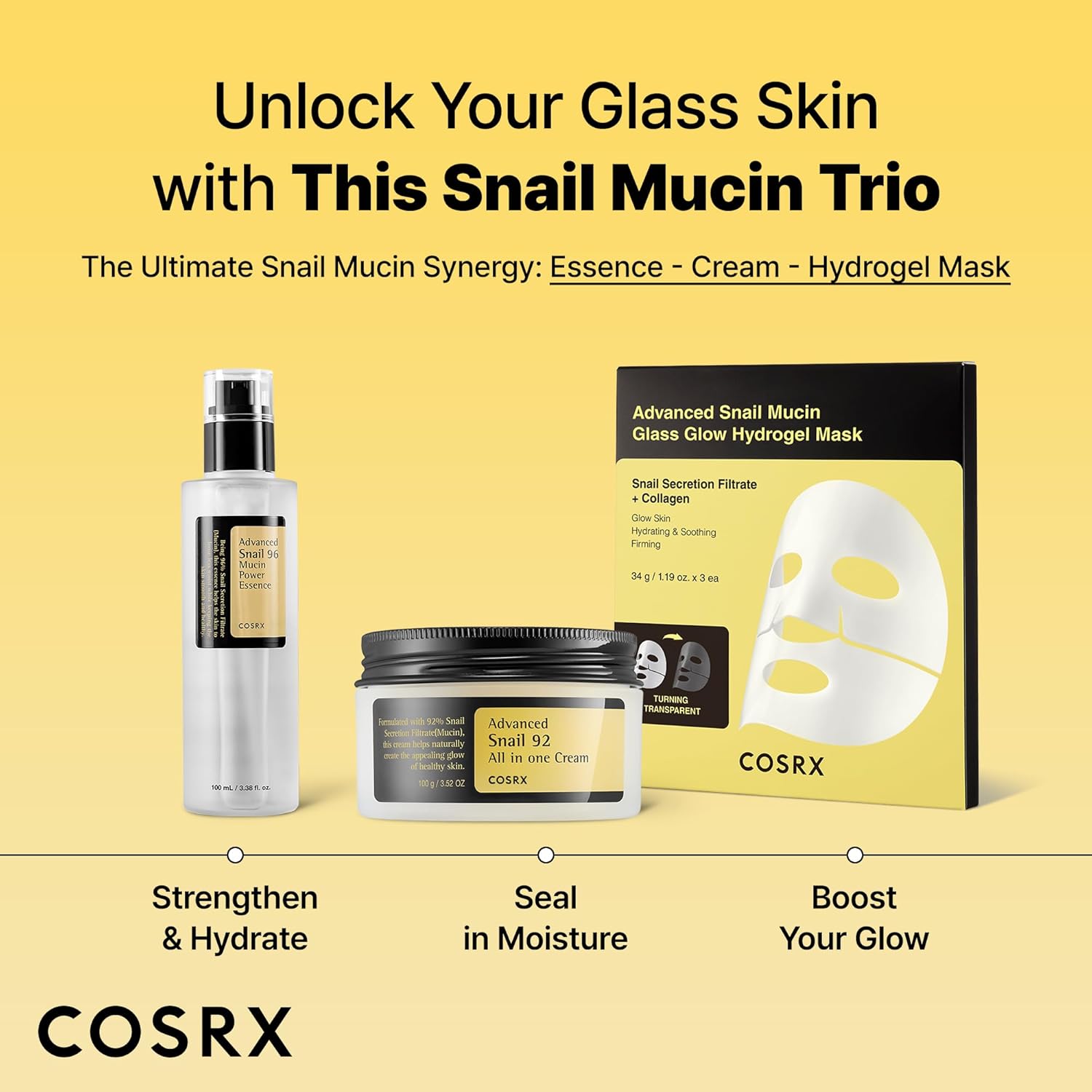 COSRX Advanced Snail 92 All In One Cream - 100g Korean Moisturizer with 92% Snail Mucin for Hydration & Repair