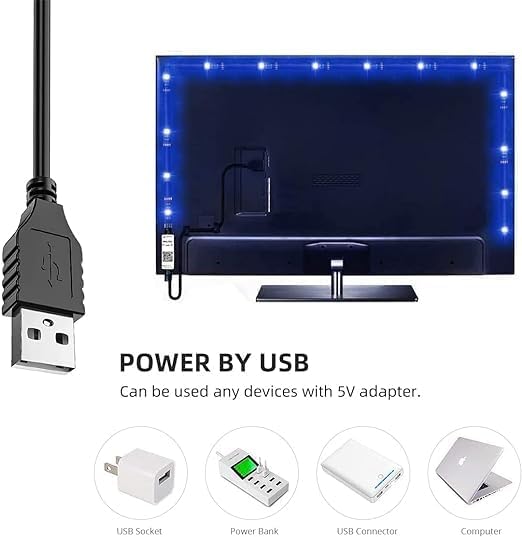 5m Bluetooth LED Strip with USB RGB TV Backlight | App Control & Music Sync