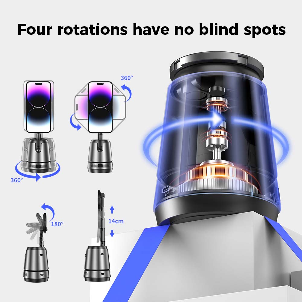 Q05 Smart Magnetic Charging Gimbal - 360° Rotation, AI Face Tracking, Phone Stabilizer with Magnetic Mount & Charging