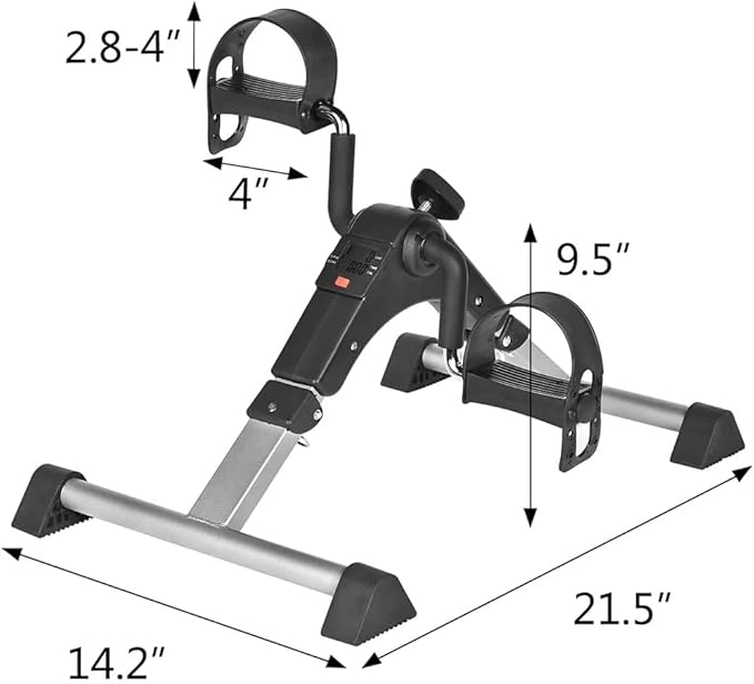 Mini Exercise Bike | Compact Arm & Leg Exerciser with Adjustable Resistance & LCD Monitor