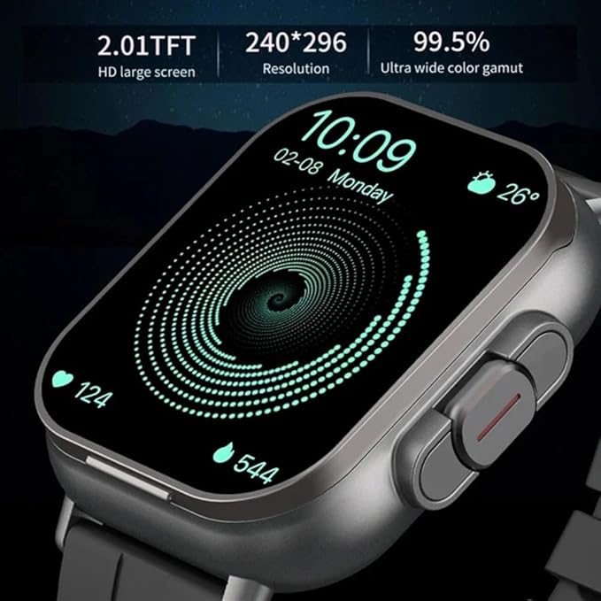 D8 2-in-1 Smart Watch with Wireless Bluetooth Headset | Calling & Health Monitoring Smartwatch for Men & Women